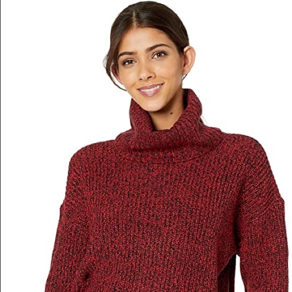 Sanctuary the Roll Neck Sweater Party Red/Black - Picture 7 of 8